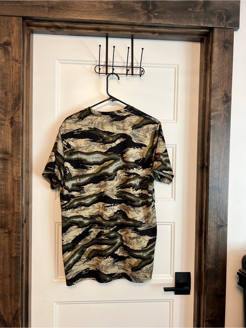Origin Olive and Black Tiger-Stripe Camo Short Sleeve Tee